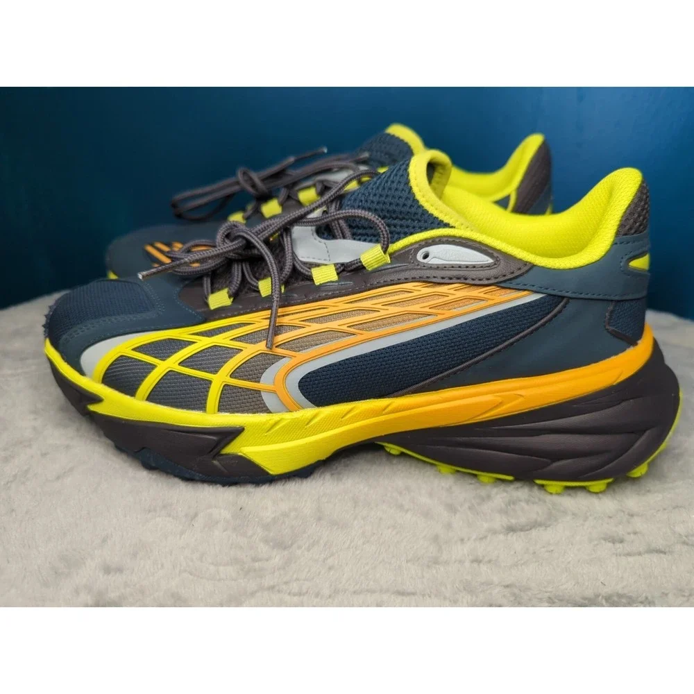 Sz.9-Men's Puma Spirex Scifi Lace Up Sneaker - Dark night/Ginger Tea/Olive Oil